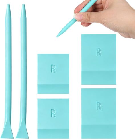 3 PCS Mini Rubber Squeegee Tiny Screen Printing Scrapers with Rubber Stirring Rod, Small Squeegee for Chalk Paste Paint Screen Printing Ink in Kuwait