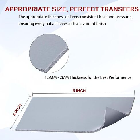 3 Pcs Silicone Heat Press Cover Pad 4" x 8" Foam Press Mat Heat-Resistant Double Sided Use for Hats, Sleeves & Small Items HTV Transfer Vinyl DIY Projects in Saudi Arabia