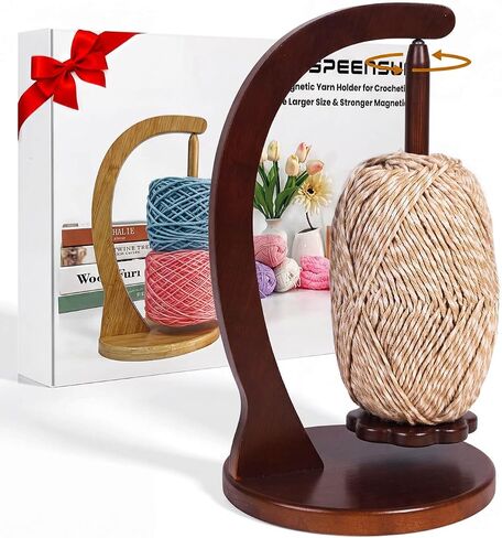 SPEENSUN Magnetic Yarn Holder for Crocheting, Large, Natural in Kuwait