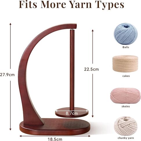 Magnetic Yarn Holder for Crocheting and Knitting, Brown in Saudi Arabia