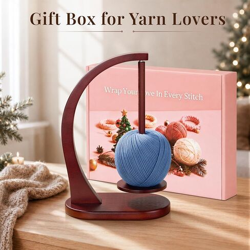 Magnetic Yarn Holder for Crocheting and Knitting, Brown in Saudi Arabia