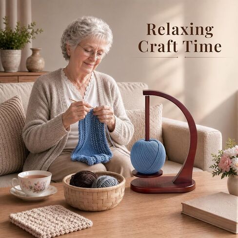 Magnetic Yarn Holder for Crocheting and Knitting, Brown in Saudi Arabia