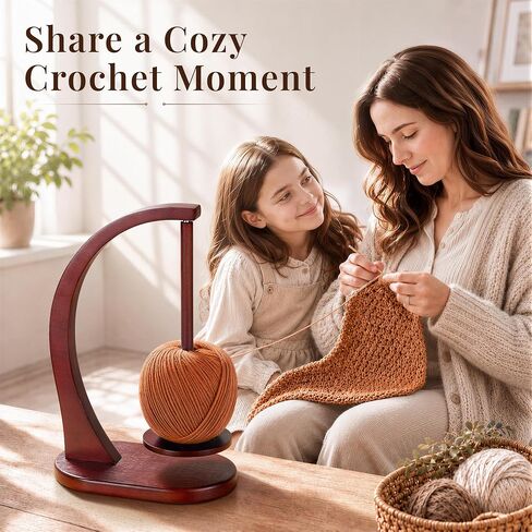 Magnetic Yarn Holder for Crocheting and Knitting, Brown in Saudi Arabia