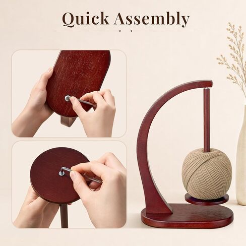 Magnetic Yarn Holder for Crocheting and Knitting, Brown in Saudi Arabia