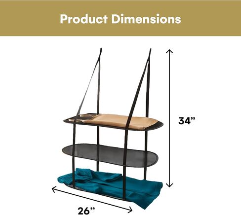 Greenco 3 Tier Over The Door Folding Drying Rack |for Clothing, Sweater, Garment, and Room Organization| Dryer Racks for Laundry Perfect for Small Spaces, Apartments, Dorm Rooms, and Bathrooms|Black in Saudi Arabia