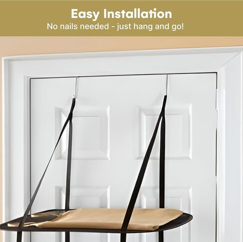 Greenco 3 Tier Over The Door Folding Drying Rack |for Clothing, Sweater, Garment, and Room Organization| Dryer Racks for Laundry Perfect for Small Spaces, Apartments, Dorm Rooms, and Bathrooms|Black in Saudi Arabia
