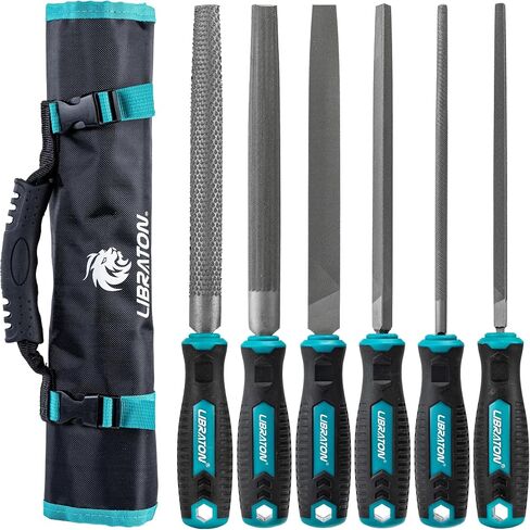 LIBRATON 13PCS Small Needle Files Set, 6 Carbon Steel & 6 Diamond File Set in Saudi Arabia
