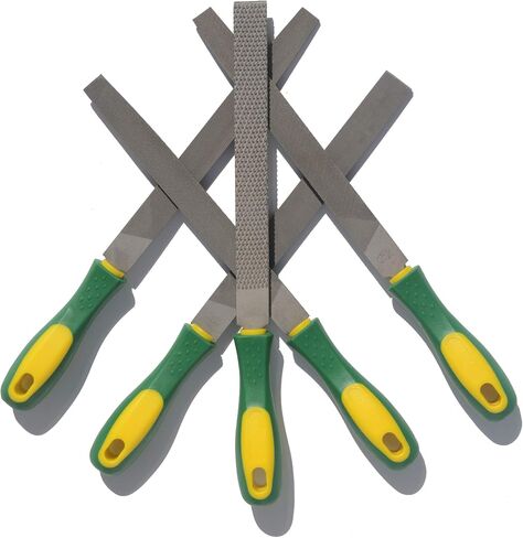 ASNOMY Heavy Duty 8“ Steel File and Rasp Set with Rubber Handles，High Carbon Steel Rasp & Flat Metal File for Wood, Metal, Steel, Plastic in Saudi Arabia