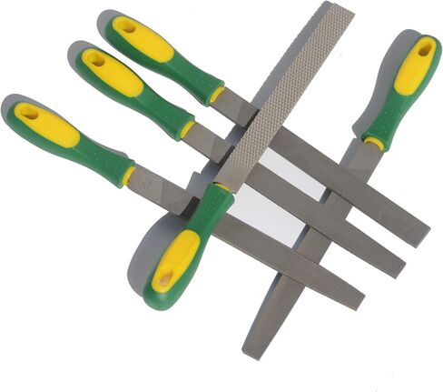 ASNOMY Heavy Duty 8“ Steel File and Rasp Set with Rubber Handles，High Carbon Steel Rasp & Flat Metal File for Wood, Metal, Steel, Plastic in Saudi Arabia