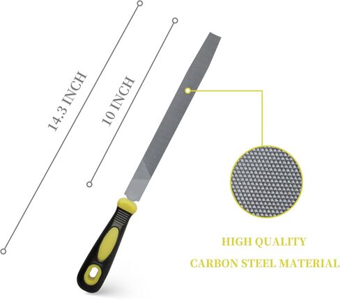 10 Inch Double Cut Bastard Flat File, Carbon Steel File, Tool for Metalworking & Woodworking ﻿ in Saudi Arabia