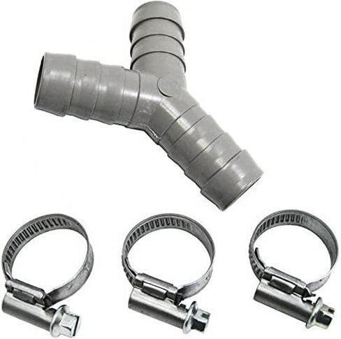 First4Spares Universal Dishwasher Pipe Tube Y Piece Drain Hose Connector And Clips Kit 19Mm in Saudi Arabia