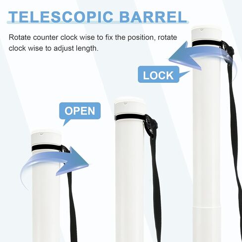 DEWEL Poster Tube 30"-51", Telescoping Blueprint Holder Art Tube with Strap in Saudi Arabia