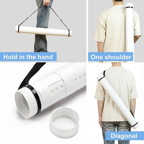 DEWEL Poster Tube 30"-51", Telescoping Blueprint Holder Art Tube with Strap in Saudi Arabia
