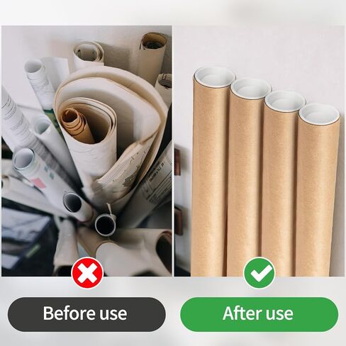 4 Pcs 3 x 36 Inch Mailing Tubes with Plastic Caps, Kraft Paper Poster Storage Tube for Shipping Storing Prints Artwork Documents (4, 3 x 36 Inch) in Kuwait