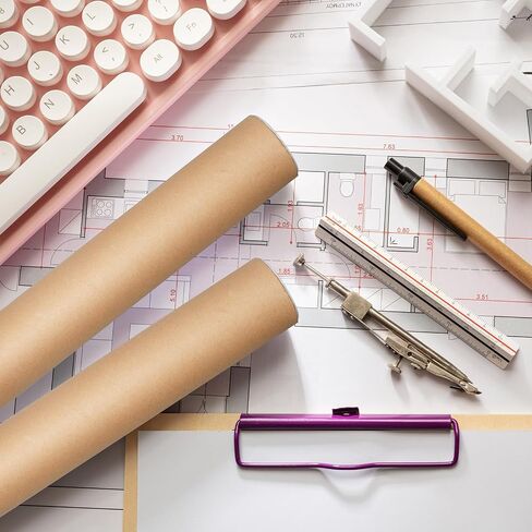 4 Pcs 3 x 36 Inch Mailing Tubes with Plastic Caps, Kraft Paper Poster Storage Tube for Shipping Storing Prints Artwork Documents (4, 3 x 36 Inch) in Kuwait