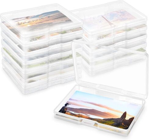 6 Pack Photo Storage Box, Fits 8" x 10" Photo & A4 Paper, Clear in Saudi Arabia
