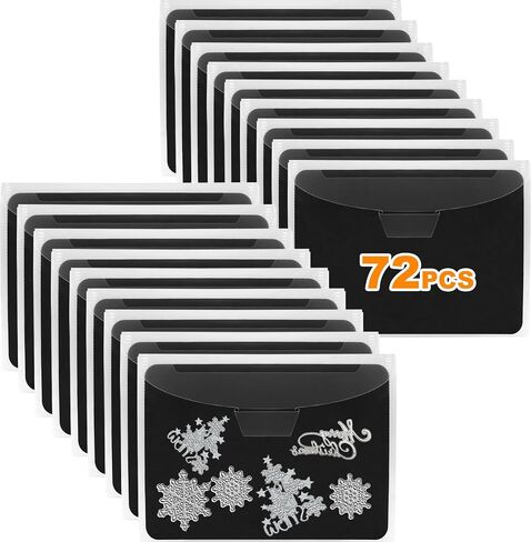 UNIMEIX 24 Pcs Magnetic Sheets for Die Storage Stamp and Die Storage Pockets Die Cut Storage for Card Making (12 Pcs Sheets+ 12 Pcs Bags, 0.8 mm Thickness in Saudi Arabia