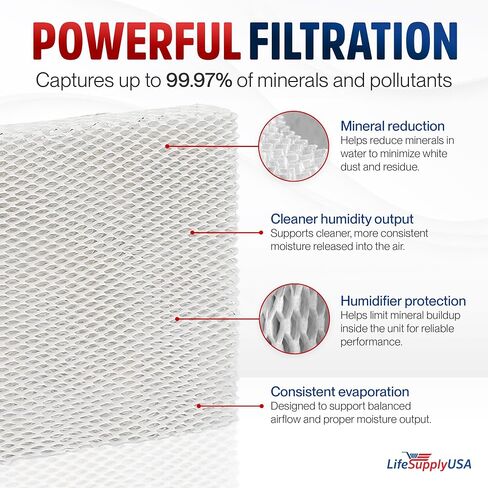 LifeSupplyUSA Humidifier Filter Water Panel Pad Compatible with Aprilaire Humidifier Furnace for Furnace humidifier Models 400, 400A, and 400M. Compare to Aprilaire Part # 45 in Saudi Arabia