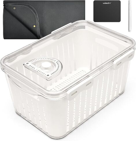 Wisedry 2PCS 10L Silica Gel Flower Drying Box, One Step Retrieve Dried Flowers, 12.6''L X 8.3''W X 6.1''H Storage Box with Cleanup Mat, Erasable Pen & Adhesive Label in Saudi Arabia