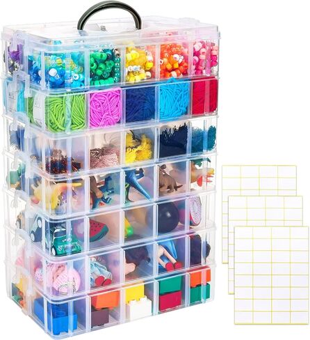 Bead Organizer 7 Tier 70 grid Stackable Craft Tackle Storage Container in Saudi Arabia