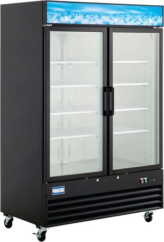 Kratos Refrigeration 69K-708 Commercial Swing Glass Door Freezer, 2 Doors, 54" wide, 48cu ft, Black Exterior in Kuwait