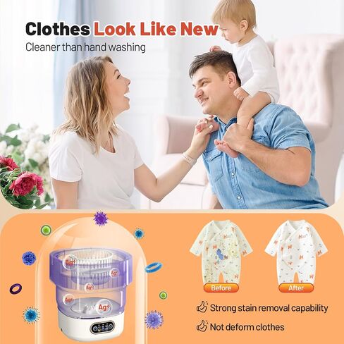 TOREAD Portable Small Washing Machine, 13.5Lbs Mini Compact Washer and Spinner Combo, 2 in 1 Apartment Washers with Twin Tub for Laundry, Dorms, College, RV, Camping in Saudi Arabia