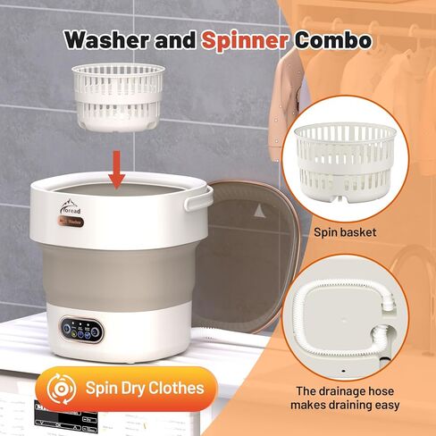 TOREAD Portable Small Washing Machine, 13.5Lbs Mini Compact Washer and Spinner Combo, 2 in 1 Apartment Washers with Twin Tub for Laundry, Dorms, College, RV, Camping in Saudi Arabia