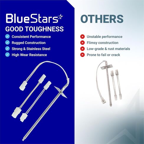 [Upgraded] 12001656 Oven Temperature Sensor Replacement Part by Blue Stars - Exact Fit for Whirlpool & Kenmore Ovens - Replaces AP4009009 74004943 PS1570174 12001554 12001656VP in Kuwait