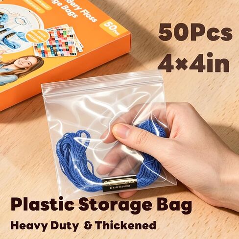 Thickened Embroidery Floss Organizer Bags, Comes with Color Code Stickers in Saudi Arabia