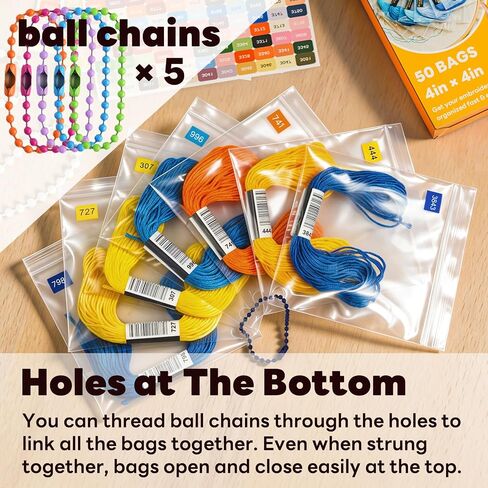 Thickened Embroidery Floss Organizer Bags, Comes with Color Code Stickers in Saudi Arabia