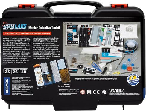 Spy Labs Master Detective Toolkit V2 | Forensic Science Kit | Gather & Document Evidence, Play | Fingerprints, Footprints, Tire Tracks | 32-Page Experiment Storybook in Kuwait