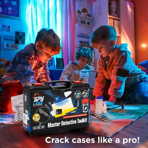 Spy Labs Master Detective Toolkit V2 | Forensic Science Kit | Gather & Document Evidence, Play | Fingerprints, Footprints, Tire Tracks | 32-Page Experiment Storybook in Kuwait