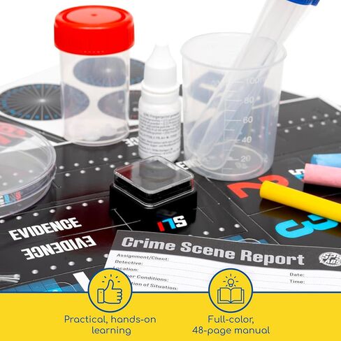 Spy Labs Master Detective Toolkit V2 | Forensic Science Kit | Gather & Document Evidence, Play | Fingerprints, Footprints, Tire Tracks | 32-Page Experiment Storybook in Kuwait