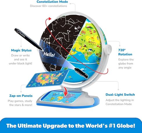 PlayShifu Orboot Earth Explorer – Interactive AR Globe for Kids Ages 4+ | 400+ Wonders, 1000+ Facts | Constellation Mode, Games & Magic Stylus | Educational STEM Toy for Future Scientists in Saudi Arabia