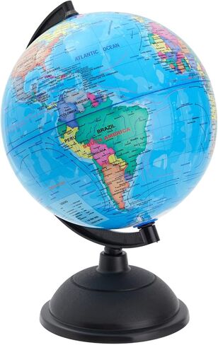 Juvale World Globe for Kids - 8-Inch, Multicolor with Plastic Stand - Educational Desk Globe with World Map for Kids & Classroom Decor in Kuwait