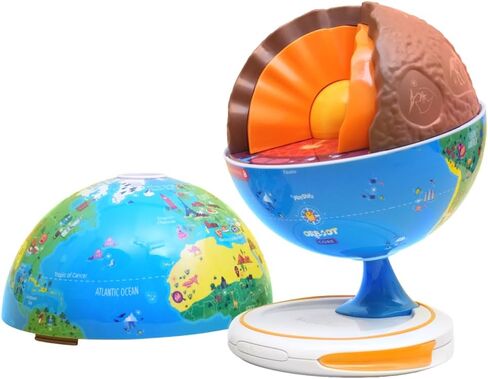 PlayShifu Orboot Core Interactive Globe for Kids Ages 4-10; 3-Layer Openable Earth Globe with AR App; Explore Earth's Surface, Fossils, Minerals & Glowing Core; STEM Science & Geography Gift in Saudi Arabia