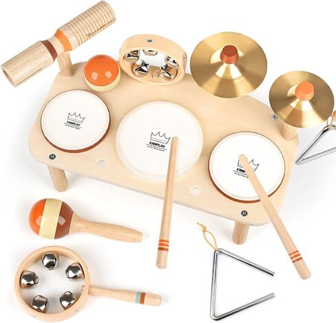 Vanplay Kids Drum Set, Montessori Toys for 2 3 Year Old Boy Girl Gifts in Kuwait