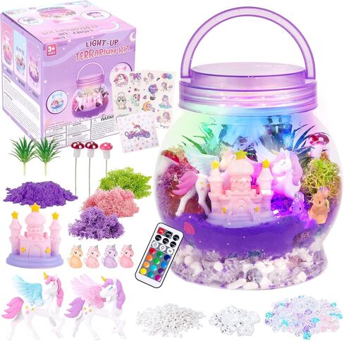 Meland Unicorn Terrarium Kit, Crafts Kits for 5-12 Old Girls Birthday Gifts in Saudi Arabia