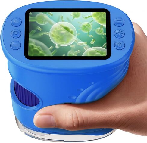 4K 1000X Handheld Digital Microscope for Kids with 2.0" IPS Screen(Blue) in Saudi Arabia