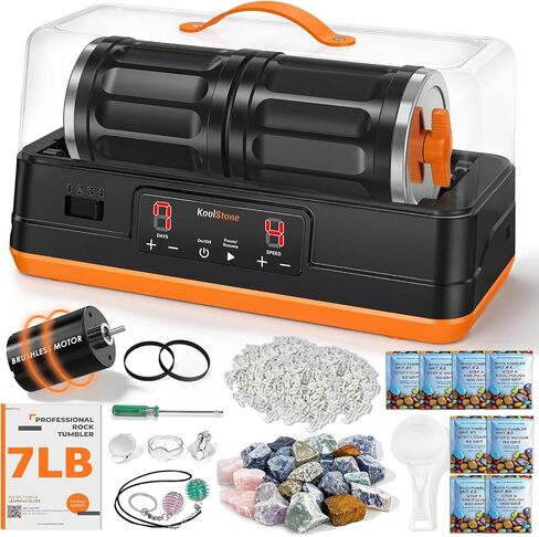 C1 Pro Ultra Quiet Rock Tumbler Kit - Dual Barrel 7LB Capacity in Saudi Arabia