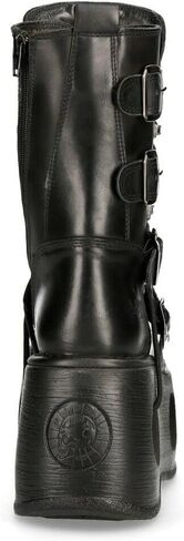 New Rock Boots 373-S2 Mens Metallic Black Leather Platform Goth Neptuno Space in Saudi Arabia