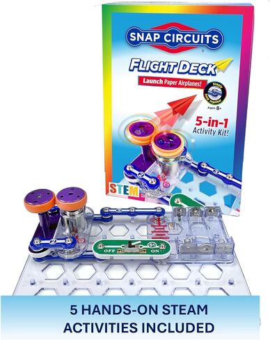 SNAP CIRCUITS Flight Deck STEM Toy, Paper Airplane Launcher, Ages 8+ in Kuwait