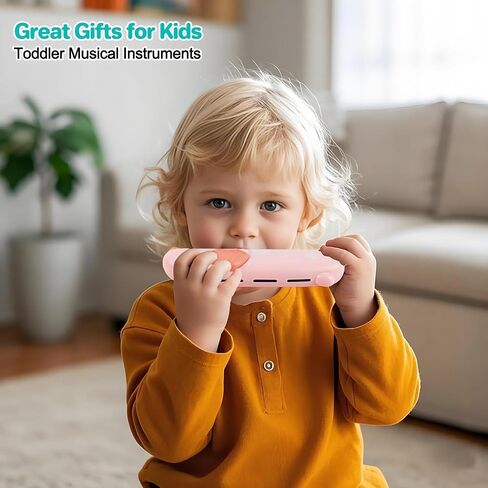 Toddler Musical Instruments Toy Trumpet, Harmonica, Recorder Flute for Kids Baby, Pink Musical Toys Set for Children Boys Girls Ages 2 3 4 5 in Saudi Arabia