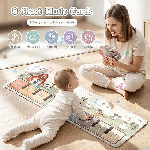 Floor Piano Mat, Piano Mat for Toddlers 1-3, Musical Mat, Toddler Toys in Kuwait