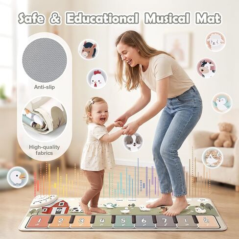 Floor Piano Mat, Piano Mat for Toddlers 1-3, Musical Mat, Toddler Toys in Kuwait