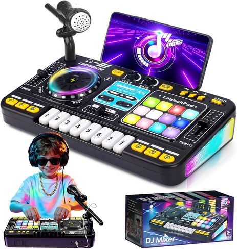 Tsomtto Kids DJ Mixer Table Musical Toy with Lights & Bluetooth in Saudi Arabia