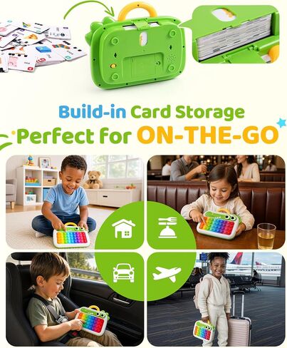 POP&Spell Sensory ABC Toddler Learning Toys,Screen-Free Interactive Talking Flash Cards Toys for Kids ,Literacy Manipulatives for Preschoolers,Includes 118 Words Perfect for on the go in Saudi Arabia