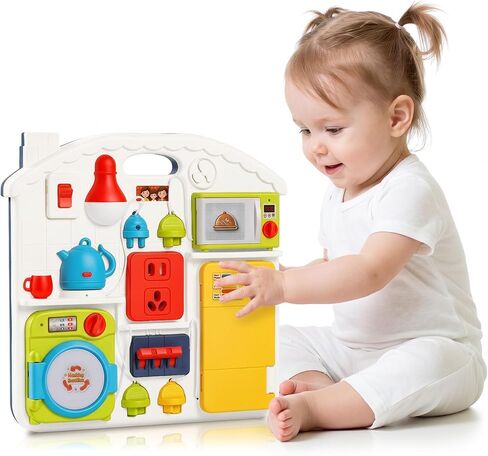 Montessori Busy Board for Toddlers 1-3,Developmental Toys for 1 Year Old in Kuwait