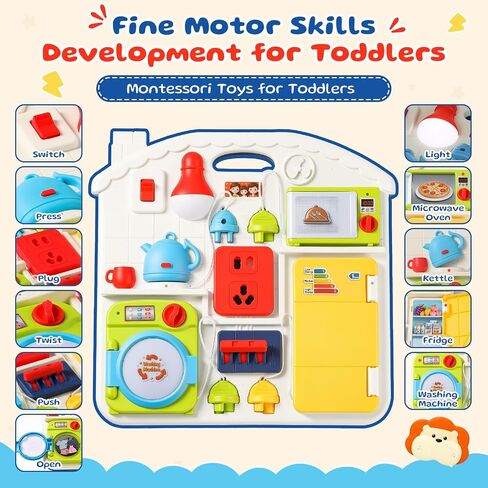 Montessori Busy Board for Toddlers 1-3,Developmental Toys for 1 Year Old in Kuwait
