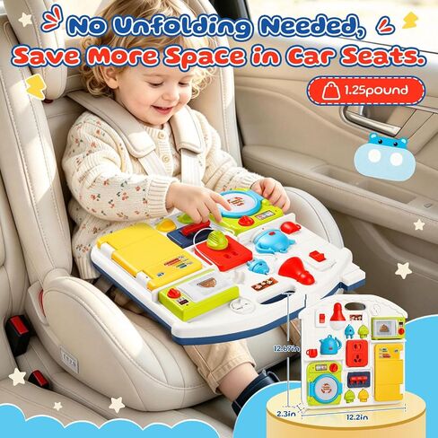 Montessori Busy Board for Toddlers 1-3,Developmental Toys for 1 Year Old in Kuwait